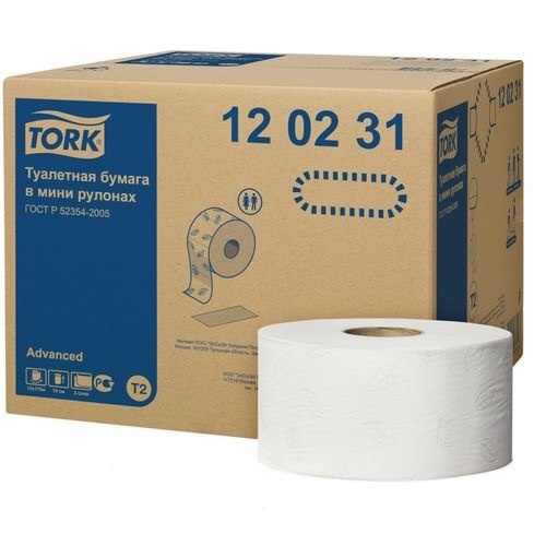 Papier toaletowy 12rolek 170 metrów mini jumbo 120231 TORK