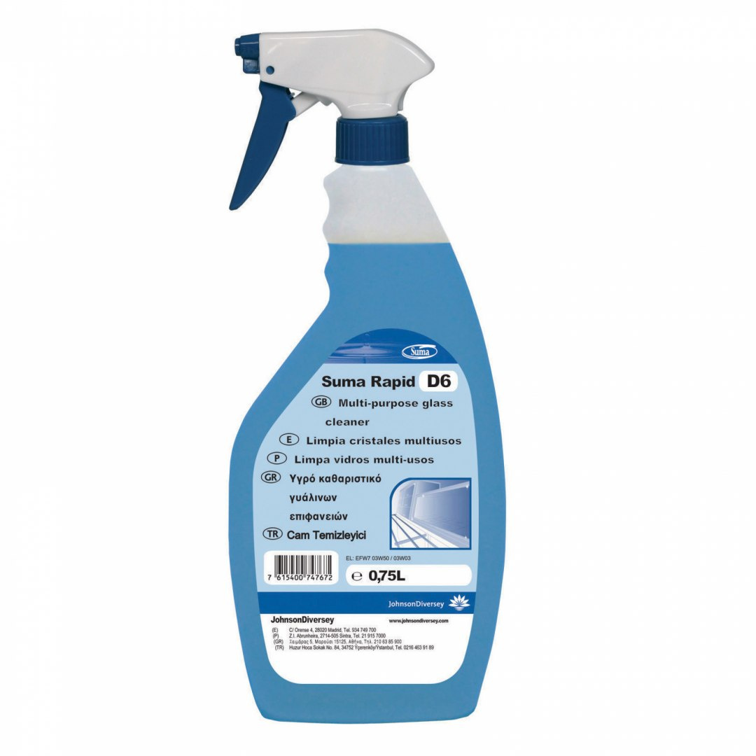 SUMA RAPID D6 750ML bardzo dobry płyn do mycia okien i powierzchni szklanych SUMA RAPID D6 750ML bardzo dobry płyn do mycia okien i powierzchni szklanych